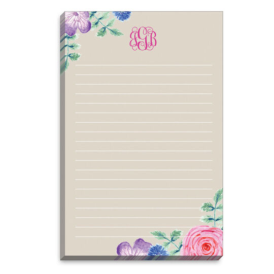 Floral Monogram Notepad